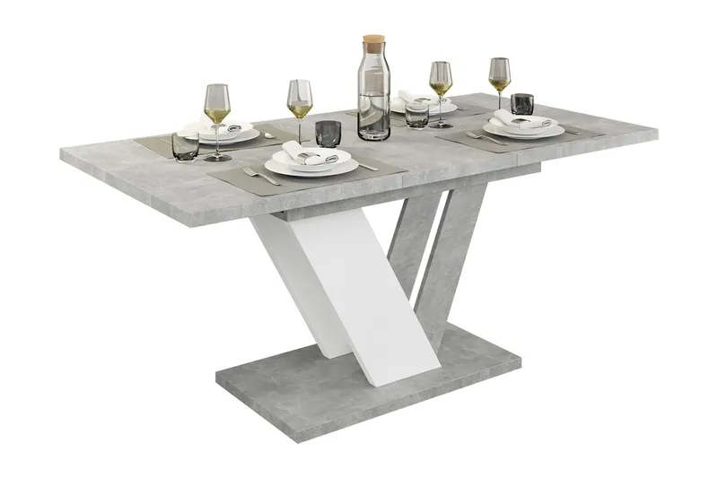 Harumi Ruokapöytä 120 cm, suorakulmainen - Harmaa/Valkoinen - Huonekalut - Pöytä & ruokailuryhmä - Ruokapöydät & keittiön pöydät