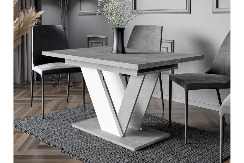 Harumi Ruokapöytä 120 cm, suorakulmainen - Harmaa/Valkoinen - Huonekalut - Pöytä & ruokailuryhmä - Ruokapöydät & keittiön pöydät