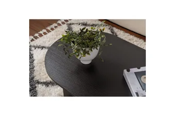Hasina soikea sohvapöytä 119x60 cm maalatulla puun ilmeellä - Musta - Huonekalut - Pöytä & ruokailuryhmä - Sohvapöytä