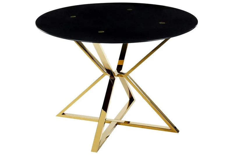 Hayder Ruokapöytä 105 cm Pyöreä, Musta Kulta