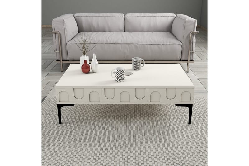 Hazim Sohvapöytä 105 cm - Kerma/Musta - Huonekalut - Pöytä & ruokailuryhmä - Sohvapöytä