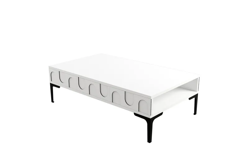 Hazim Sohvapöytä 105 cm, Valkoinen/Musta