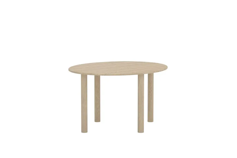 Hilo soikea ruokapöytä 130 cm puuta tammenjäljitelmällä - Beige - Huonekalut - Pöytä & ruokailuryhmä - Ruokapöydät & keittiön pöydät
