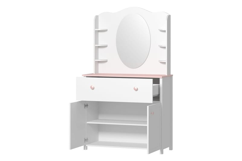 Hilts Hoitopöytä 110x42 cm - Valkoinen/Vaaleanpunainen - Huonekalut - Pöytä & ruokailuryhmä - Meikki- & kampauspöydät