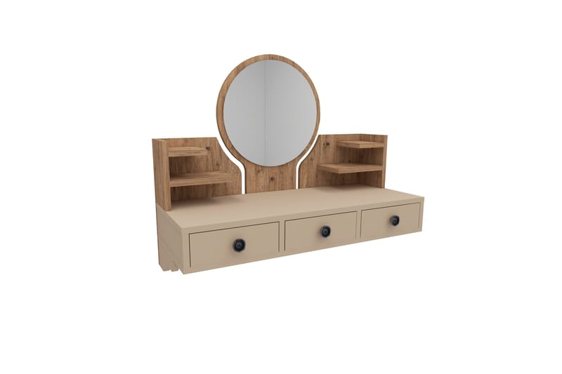 Hines Kampauspöytä 90 cm - Ruskea/Beige - Huonekalut - Pöytä & ruokailuryhmä - Meikki- & kampauspöydät