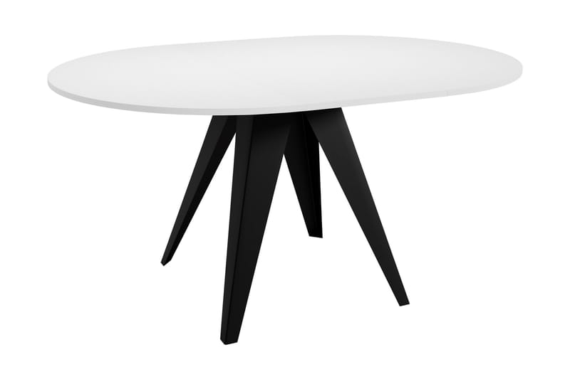 Hoban ruokapöytä 128 cm - Musta/Beige - Huonekalut - Pöytä & ruokailuryhmä - Ruokapöyd�ät & keittiön pöydät
