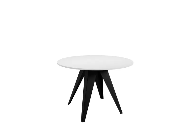 Hoban ruokapöytä 128 cm, Musta/Valkoinen