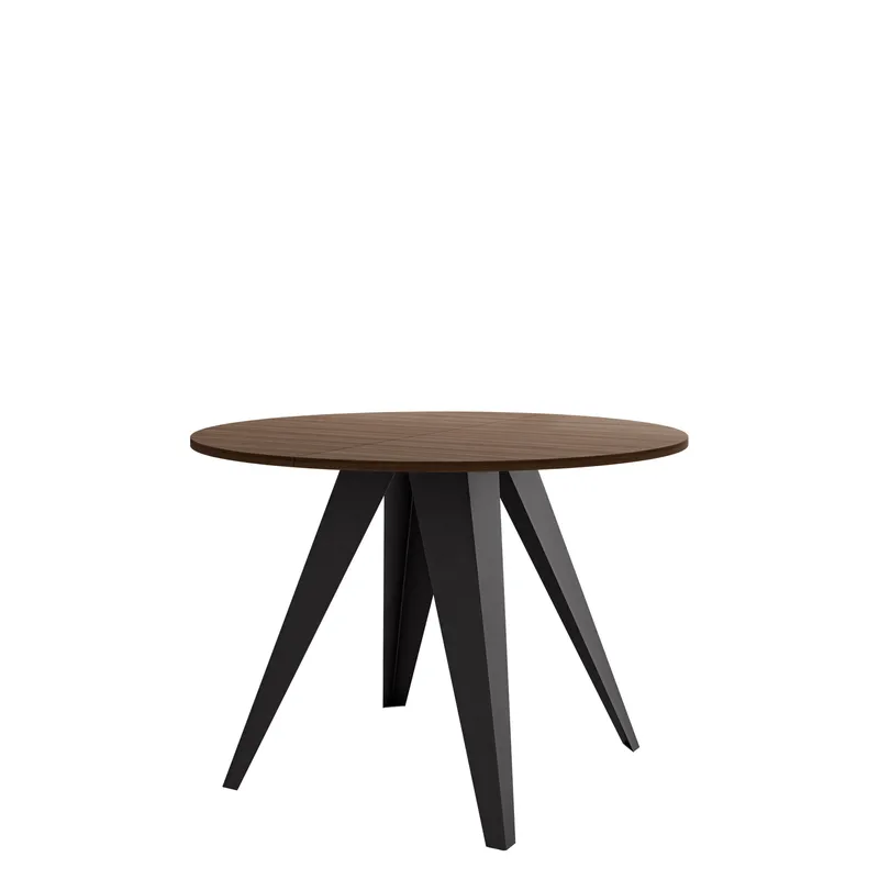 Hoban Pyöreä jatkettava ruokapöytä 100-138 cm - Musta, ruskea - Huonekalut - Pöytä & ruokailuryhmä - Ruokapöydät & keittiön pöydät