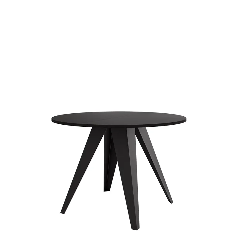 Hoban Pyöreä jatkettava ruokapöytä 100-138 cm - musta - Huonekalut - Pöytä & ruokailuryhmä - Ruokapöydät & keittiön pöydät