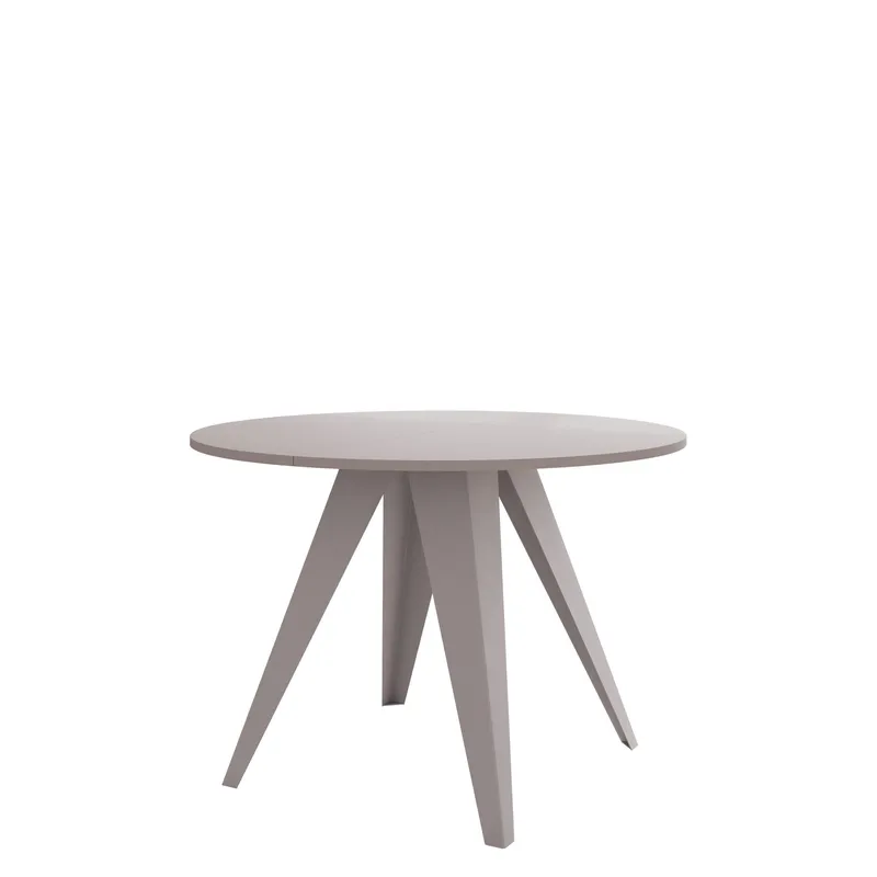 Hoban Pyöreä jatkettava ruokapöytä 100-138 cm, beige