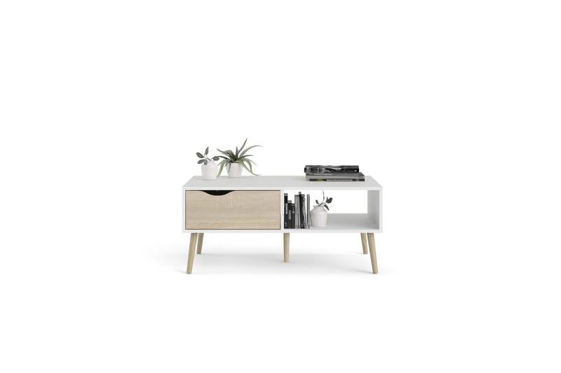 Hostafranc Sohvapöytä 98,7 cm - Luonnonväri/Valkoinen - Huonekalut - Pöytä & ruokailuryhmä - Sohvapöytä