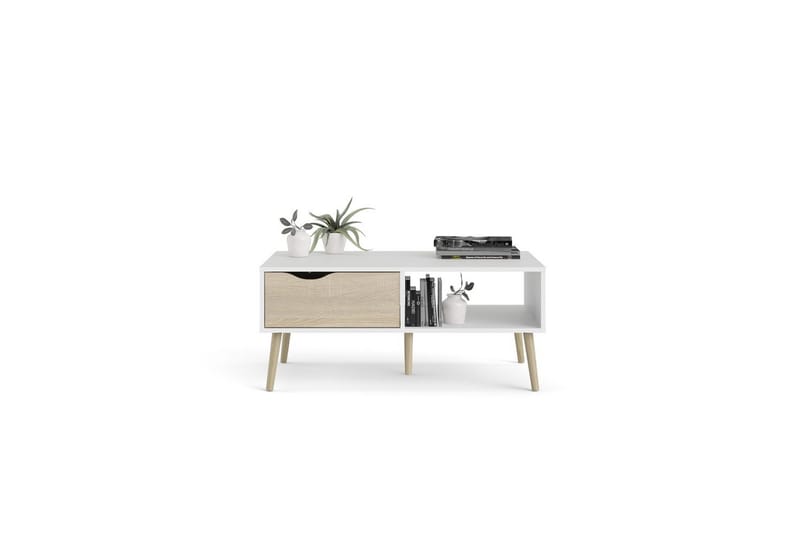 Hostafranc Sohvapöytä 98,7 cm - Luonnonväri/Valkoinen - Huonekalut - Pöytä & ruokailuryhmä - Sohvapöytä