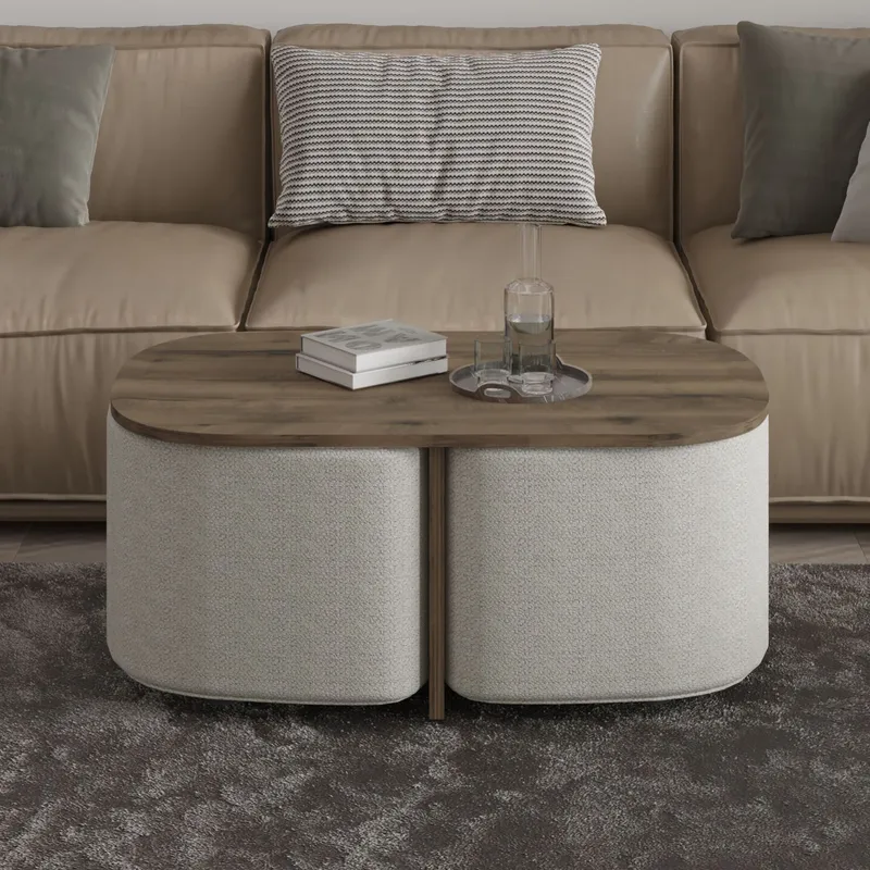 Hu sohvapöytäsetti 90x42,9x45 cm - Antiikkipähkinä - Huonekalut - Pöytä & ruokailuryhmä - Sohvapöytä