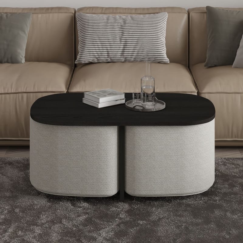 Hu sohvapöytäsetti 90x42,9x45 cm - Musta - Huonekalut - Pöytä & ruokailuryhmä - Sohvapöytä