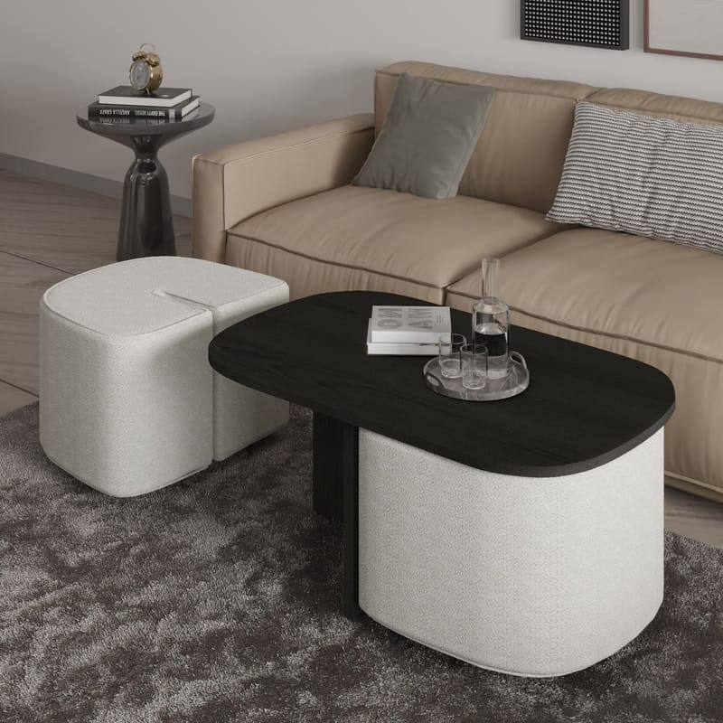 Hu sohvapöytäsetti 90x42,9x45 cm - Musta - Huonekalut - Pöytä & ruokailuryhmä - Sohvapöytä