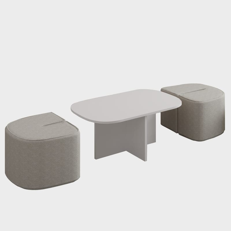 Hu sohvapöytäsetti 90x42,9x45 cm - Valkoinen - Huonekalut - Pöytä & ruokailuryhmä - Sohvapöytä