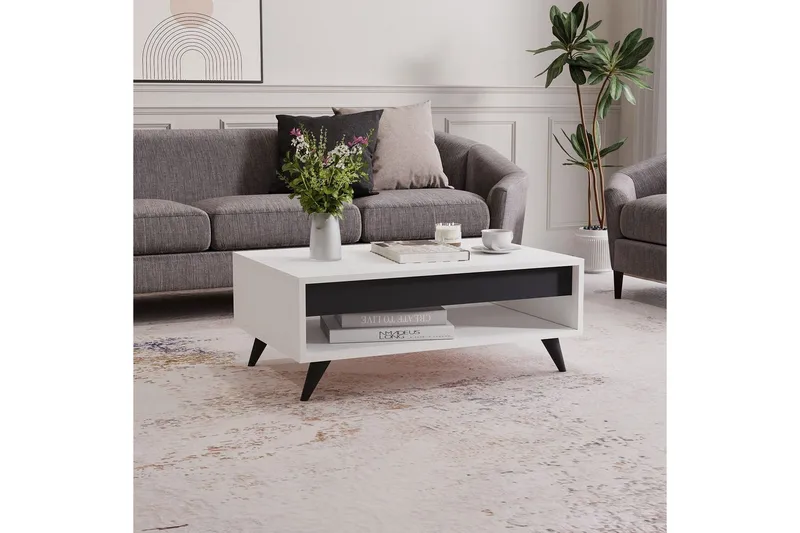 Hume Sohvapöytä 90 cm - Valkoinen - Huonekalut - Pöytä & ruokailuryhmä - Sohvapöytä