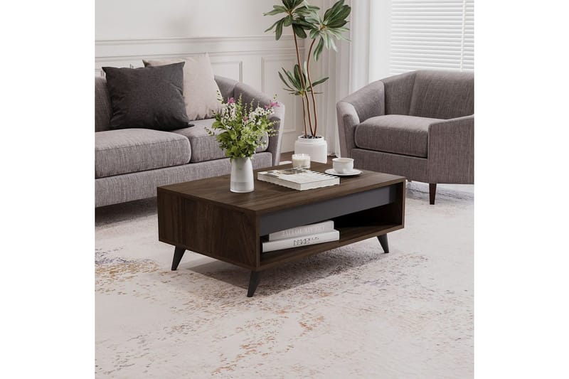 Hume Sohvapöytä 90 cm - Pähkinä - Huonekalut - Pöytä & ruokailuryhmä - Sohvapöytä