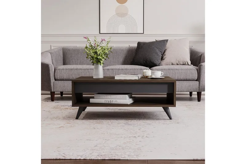 Hume Sohvapöytä 90 cm - Pähkinä - Huonekalut - Pöytä & ruokailuryhmä - Sohvapöytä