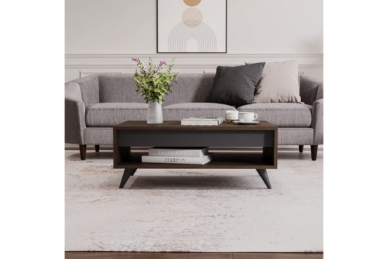 Hume Sohvapöytä 90 cm - Pähkinä - Huonekalut - Pöytä & ruokailuryhmä - Sohvapöytä