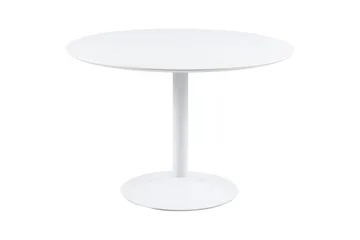 Ibiza Dining Group Pyöreä 110 Cm + 4 Ruokapöydän Tuolia - Valkoinen - Huonekalut - Pöytä & ruokailuryhmä - Ruokailuryhmä