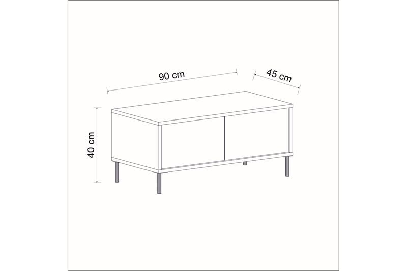 Imaj sohvapöytä 90 cm suorakulmainen laatikoilla maalattua puuta - Beige - Huonekalut - Pöytä & ruokailuryhmä - Sohvapöytä