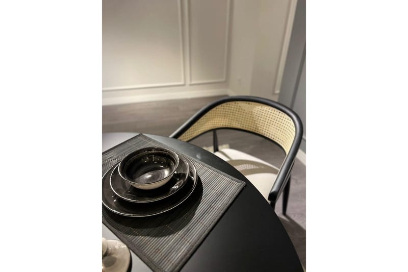 Indumati Ruokailuryhmä Pyöreä - Musta/Valkoinen - Huonekalut - Pöytä & ruokailuryhmä - Ruokailuryhmä