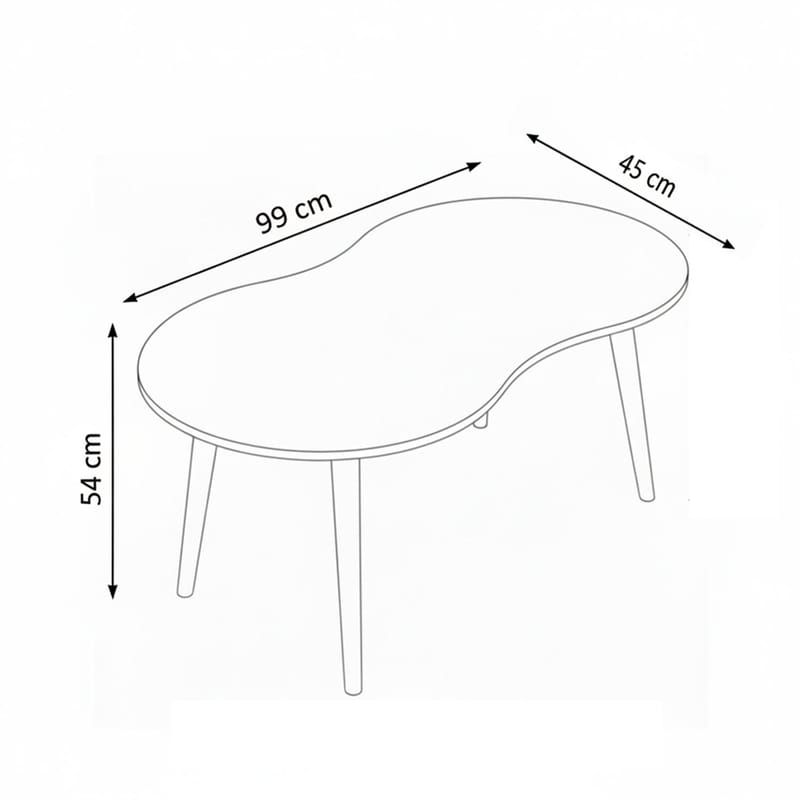 Indumati sohvapöytä 99 cm - Huonekalut - Pöytä & ruokailuryhmä - Sohvapöytä