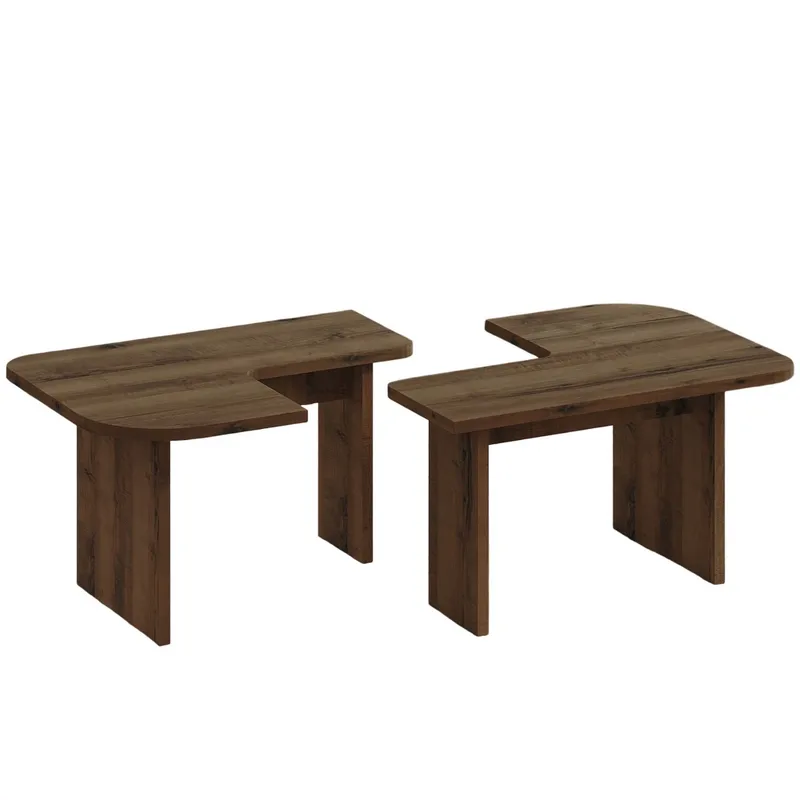 Iris sohvapöytäsetti 90x35x45 cm - Antiikkipähkinä - Huonekalut - Pöytä & ruokailuryhmä - Sohvapöytä