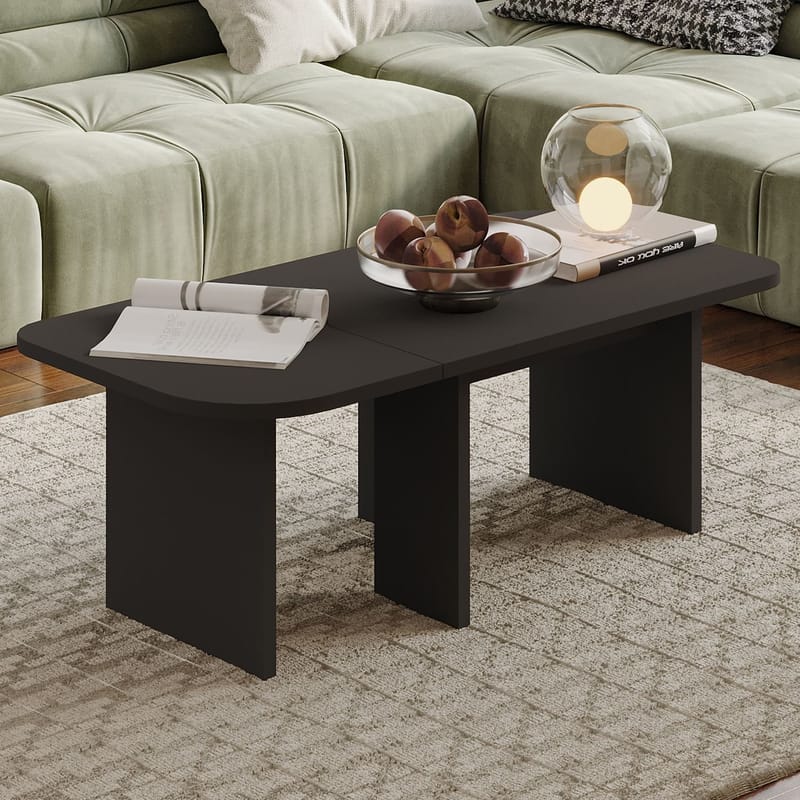 Iris sohvapöytäsetti 90x35x45 cm - Antrasiitti - Huonekalut - Pöytä & ruokailuryhmä - Sohvapöytä