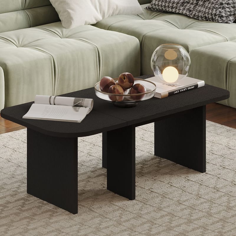 Iris sohvapöytäsetti 90x35x45 cm - Musta - Huonekalut - Pöytä & ruokailuryhmä - Sohvapöytä