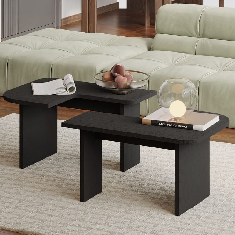 Iris sohvapöytäsetti 90x35x45 cm - Musta - Huonekalut - Pöytä & ruokailuryhmä - Sohvapöytä