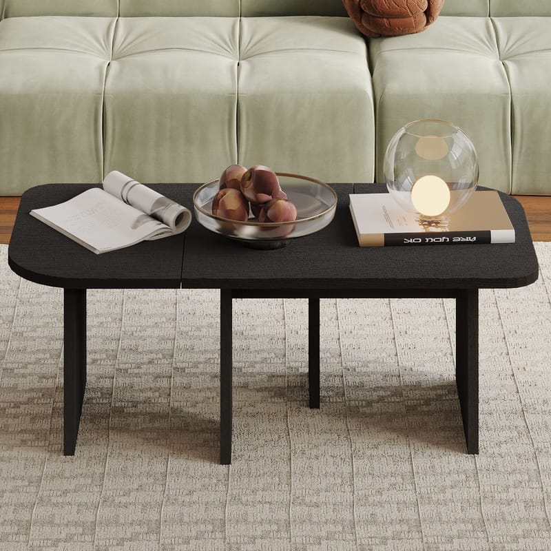 Iris sohvapöytäsetti 90x35x45 cm - Musta - Huonekalut - Pöytä & ruokailuryhmä - Sohvapöytä