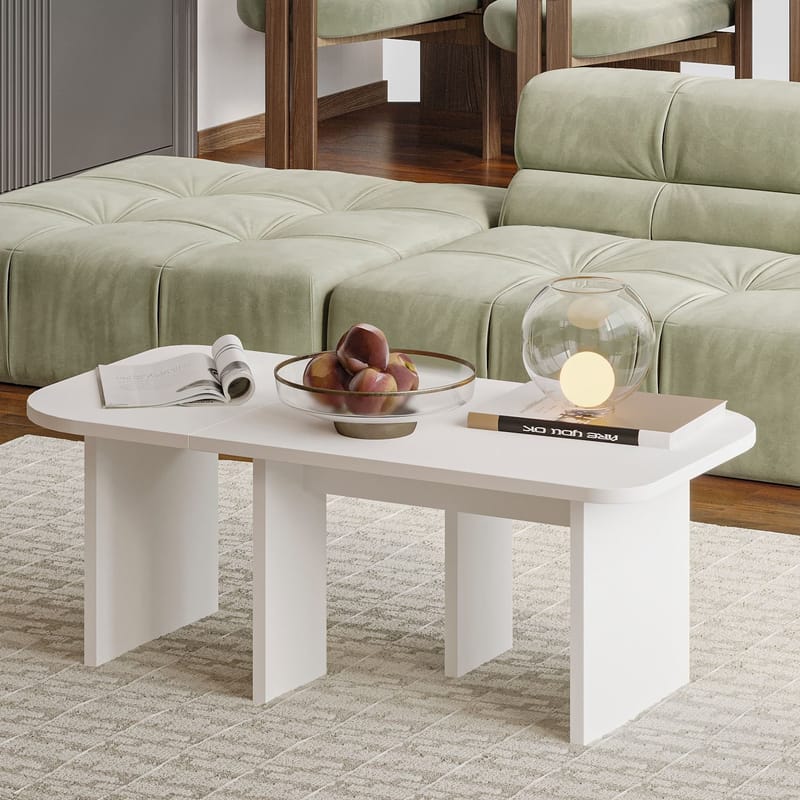 Iris sohvapöytäsetti 90x35x45 cm - Valkoinen - Huonekalut - Pöytä & ruokailuryhmä - Sohvapöytä