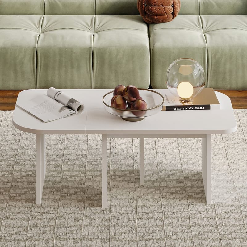 Iris sohvapöytäsetti 90x35x45 cm - Valkoinen - Huonekalut - Pöytä & ruokailuryhmä - Sohvapöytä