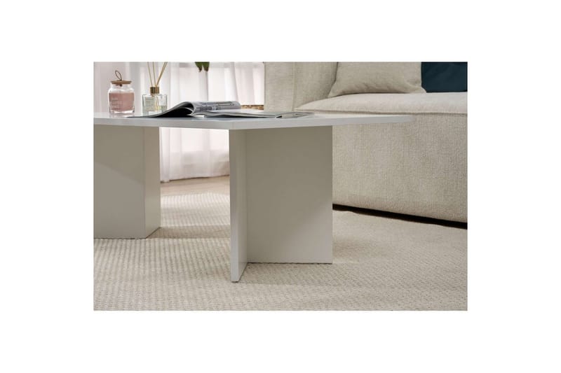 Isami Sohvapöytä 119 cm - Valkoinen - Huonekalut - Pöytä & ruokailuryhmä - Sohvapöytä