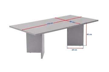 Isami sohvapöytä 119x40x60 cm - Travertiini, Venezia-pähkinä - Huonekalut - Pöytä & ruokailuryhmä - Sohvapöytä