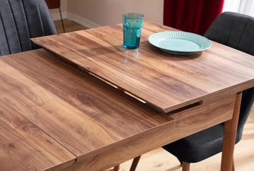 Jatkettava ruokapöytä- ja tuolisetti (5 osaa) Homitis Lidyana (130 x 76 x 80 cm) Antrasiitti - Antrasiitti - Huonekalut - Pöytä & ruokailuryhmä - Ruokailuryhmä
