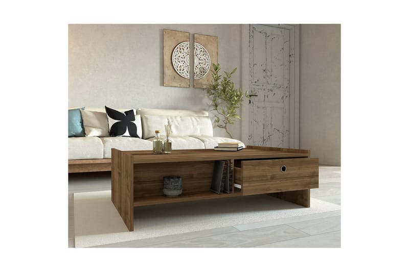 Jeyra Sohvapöytä 110 cm - Pähkinä - Huonekalut - Pöytä & ruokailuryhmä - Sohvapöytä