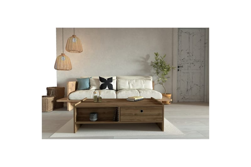 Jeyra Sohvapöytä 110 cm - Pähkinä - Huonekalut - Pöytä & ruokailuryhmä - Sohvapöytä