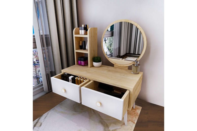 Jorvan Kampauspöytä 70 cm - Valkoinen/Sininen - Huonekalut - Pöytä & ruokailuryhmä - Meikki- & kampauspöydät