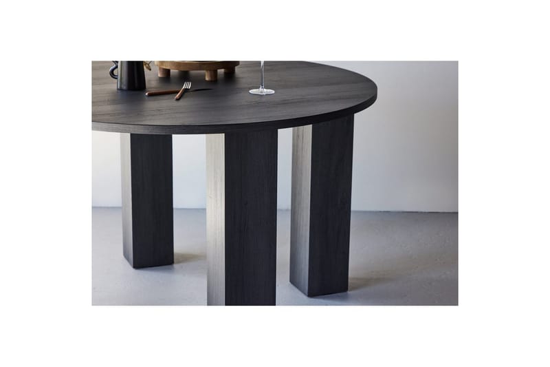 Juno Ruokapöytä 120 Cm - Musta - Huonekalut - Pöytä & ruokailuryhmä - Ruokapöydät & keittiön pöydät