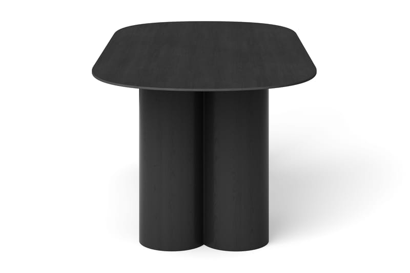 Juno Ruokapöytä Ovaali 220×100 cm Viilu - Mustaksi petsattu tammi - Huonekalut - Pöytä & ruokailuryhmä - Ruokapöydät & keittiön pöydät