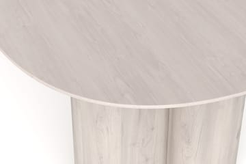 Juno Ruokapöytä Ovaali 220×100 cm Viilu - Valkokuultokäsitelty tammi - Huonekalut - Pöytä & ruokailuryhmä - Ruokapöydät & keittiön pöydät