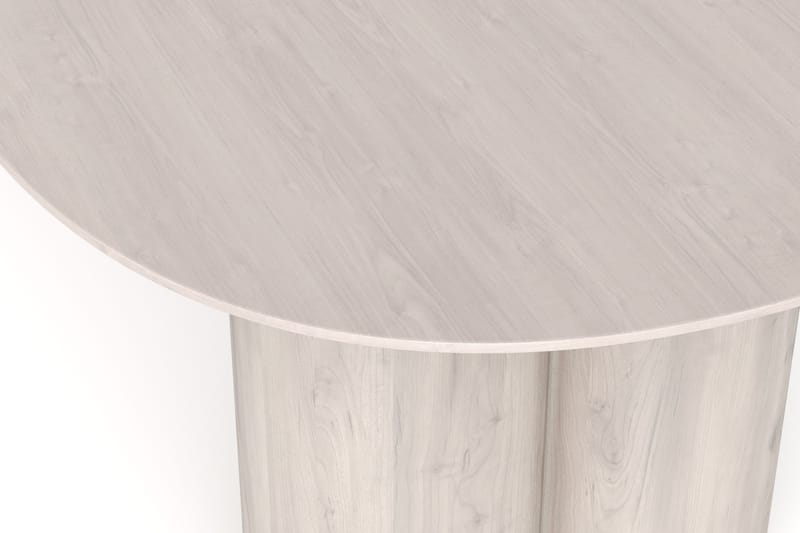 Juno Ruokapöytä Ovaali 220×100 cm Viilu - Valkokuultokäsitelty tammi - Huonekalut - Pöytä & ruokailuryhmä - Ruokapöydät & keittiön pöydät