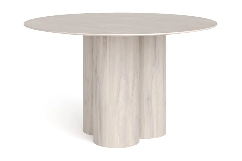 Juno Pyöreä Ruokapöytä Ø130 cm, Valkopesu