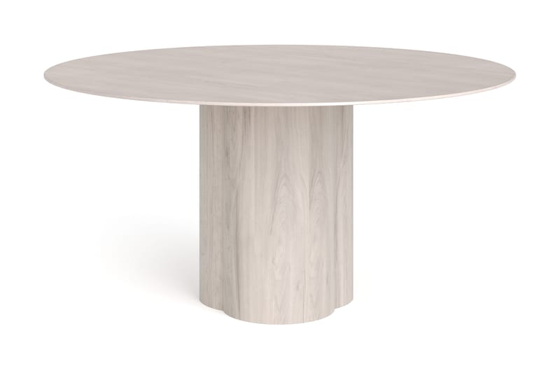Juno Pyöreä Ruokapöytä Ø150 cm, Valkopesu