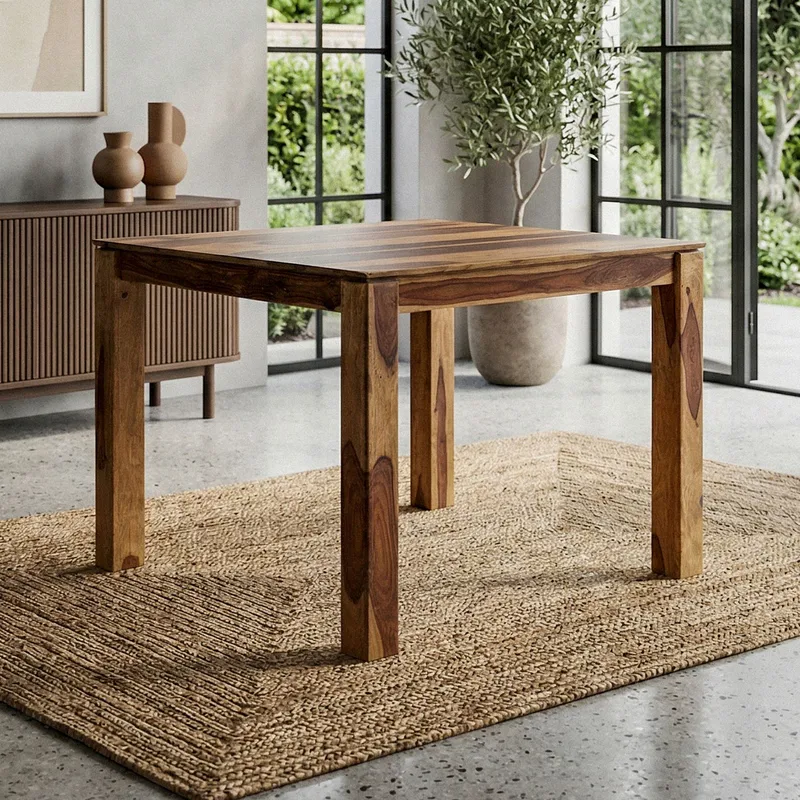 Jununa-ruokapöytä 80 cm - Lämmin ruskea, luonnollinen puunsyykuvio - Huonekalut - Pöytä & ruokailuryhmä - Ruokapöydät & keittiön pöydät