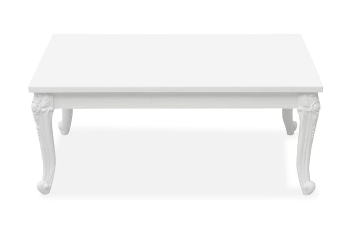 Kahvipöytä 100x60x42 cm Korkeakiilto Valkoinen - Valkoinen - Sohvapöytä