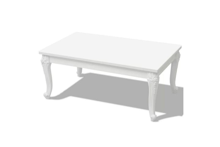 Kahvipöytä 100x60x42 cm Korkeakiilto Valkoinen - Valkoinen - Sohvapöytä